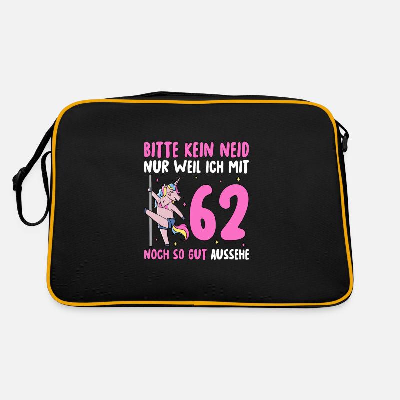 Bitte Kein Neid 62 Geburtstag Retro Tasche
