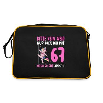 Please No Envy 67 Birthday - Retro Bag - black/gold - Back