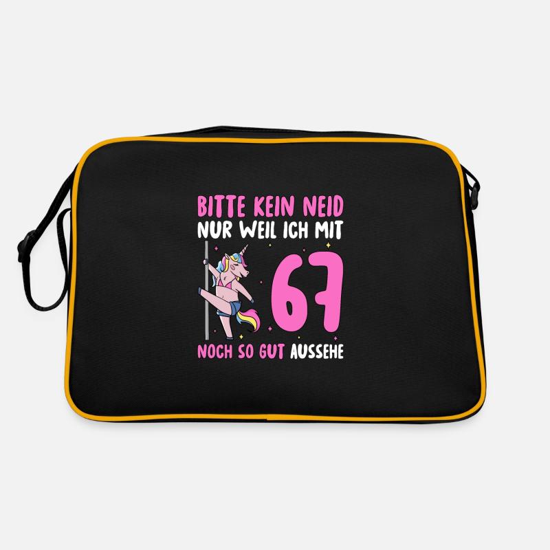 Bitte Kein Neid 67 Geburtstag Retro Tasche