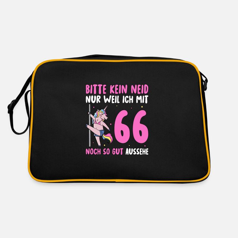 Bitte Kein Neid 66 Geburtstag Retro Tasche