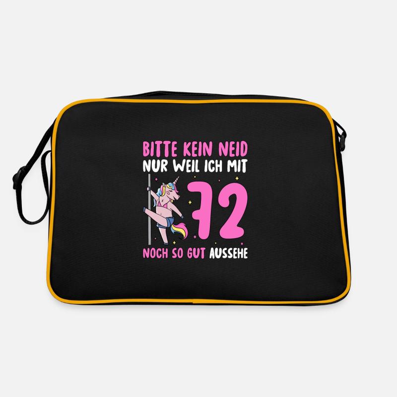 S’il vous plaît pas envie 72 Anniversaire - Sac Retro - noir/or