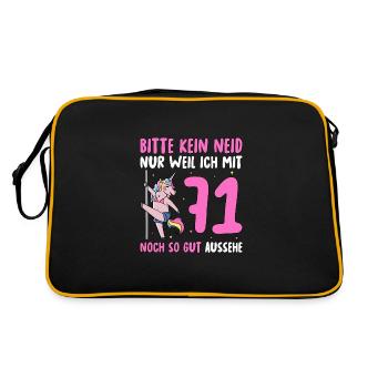 Please No Envy 71 Birthday - Retro Bag - black/gold - Back