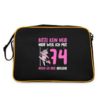 Please No Envy 74 Birthday - Retro Bag - black/gold - Back