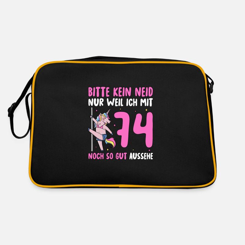 Bitte Kein Neid 74 Geburtstag Retro Tasche