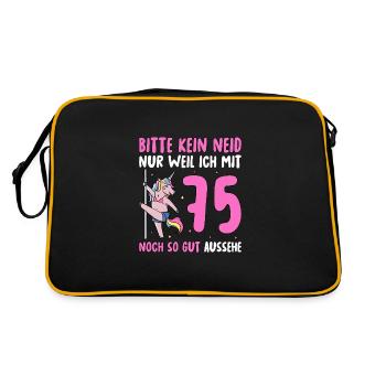 Please No Envy 75 Birthday - Retro Bag - black/gold - Back