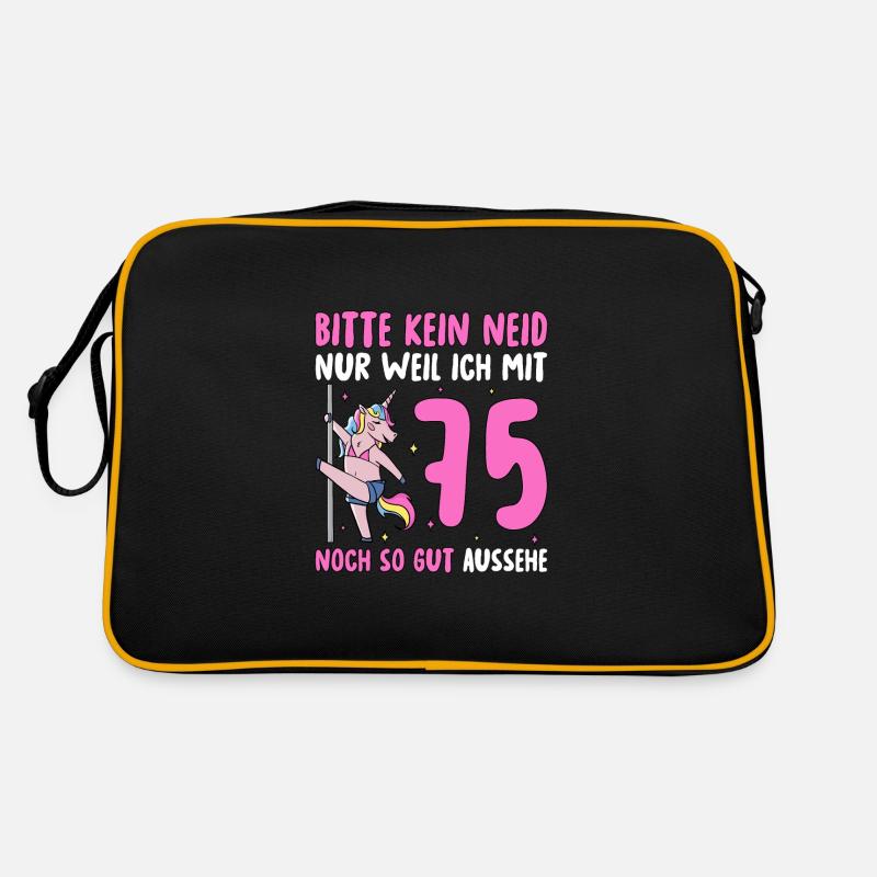 Bitte Kein Neid 75 Geburtstag Retro Tasche
