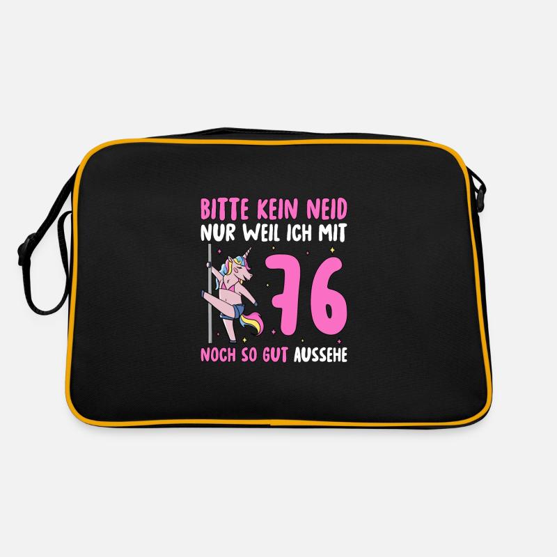 Bitte Kein Neid 76 Geburtstag Retro Tasche