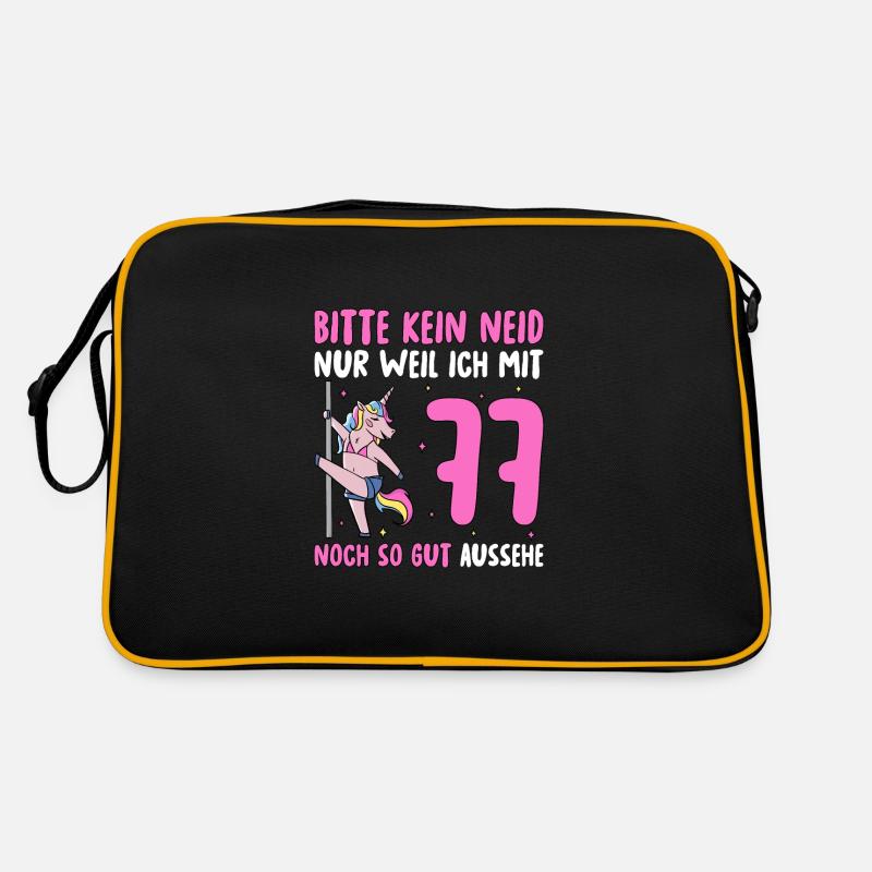 Bitte Kein Neid 77 Geburtstag Retro Tasche