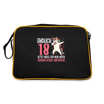 Enfin 18 Maintenant, ça vient de grandir - Sac Retro - noir/or - Dos