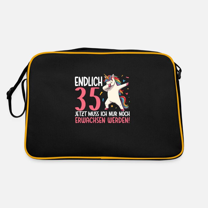 Endlich 35 Jetzt nur noch erwachsen werden Retro Tasche