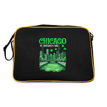 Rivière Chicago Fête de la Saint-Patrick - Sac Retro - noir/or - Dos