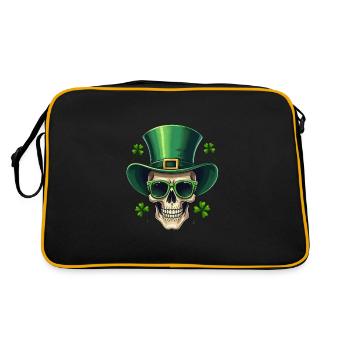 Crâne irlandais de la Saint-Patrick - Sac Retro - noir/or - Dos