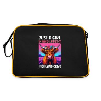 Juste une fille qui aime les vaches des Highlands - Sac Retro - noir/or - Dos