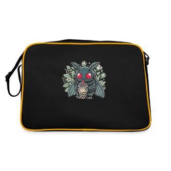 Mothman appréciant le thé à bulles - Sac Retro - noir/or - Dos