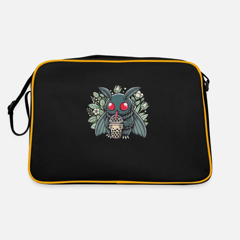 Mothman Enjoying Bubble Tea Retro Tasche
