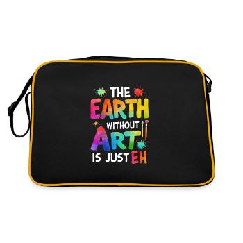 Earth Without Art Is Just Eh - Retro Bag - black/gold - Back