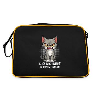 Don't look at me in this tone - Retro Bag - black/gold - Back