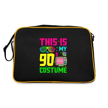 This Is My 90s Costume - Retro Bag - black/gold - Back