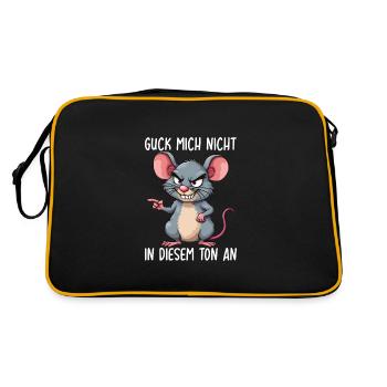 Don't Look At Me In This Tone Rats - Retro Bag - black/gold - Back