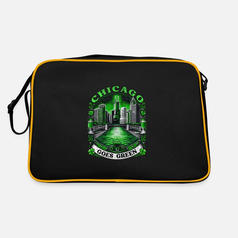 Chicago se met au vert - Sac Retro - noir/or