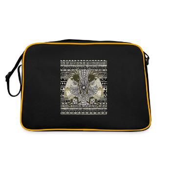 Indiens américains Kokopelli Musicans - Mandala 1 - Sac Retro - noir/or - Dos