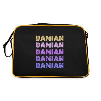 Gift for Damian - Retro Bag - black/gold - Back
