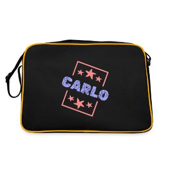 First name Carlo - Retro Bag - black/gold - Back