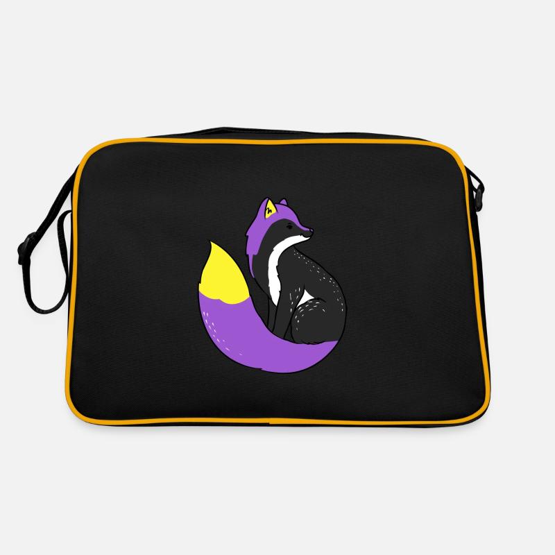 Nonbinary Fox Nonbinary Pride Retro Bag