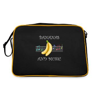 Exotic Fruit Delicious Banana Funny Saying - Retro Bag - black/gold - Back