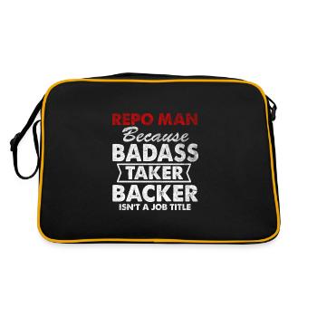 Delessed Quote Repo man because Badass Taker under - Retro Bag - black/gold - Back
