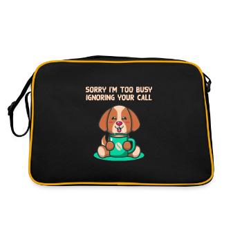 I'm too busy sarcastic about your call. - Retro Bag - black/gold - Back