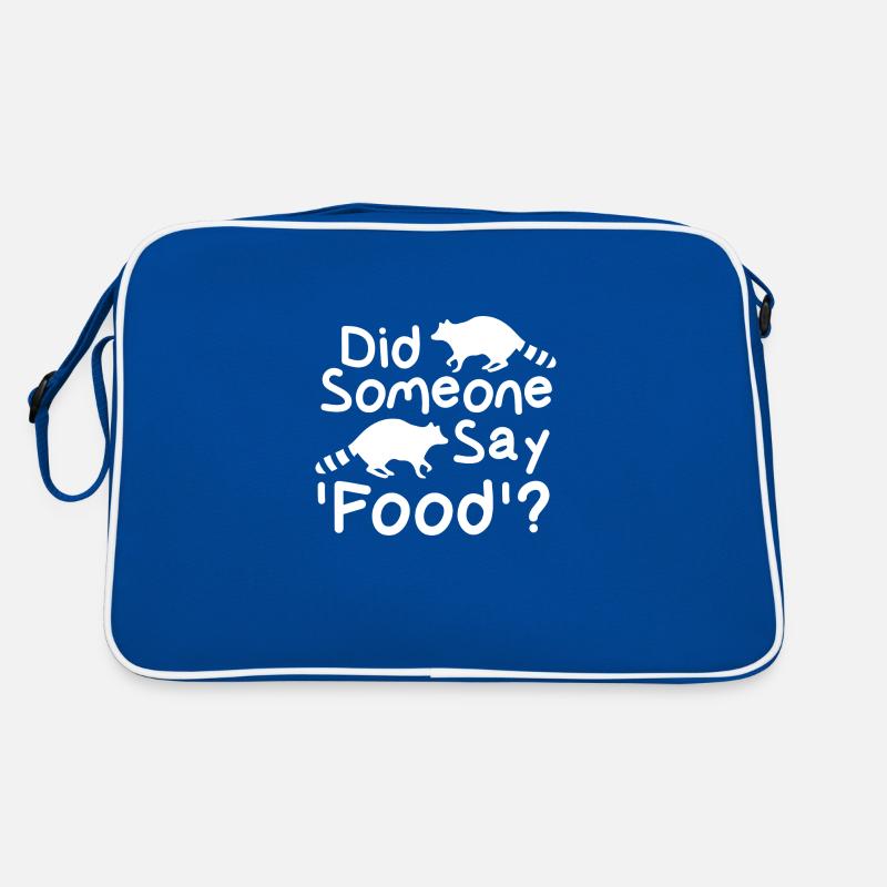 Süßer Waschbär, der Pizza isst, Wildtiere Retro Tasche