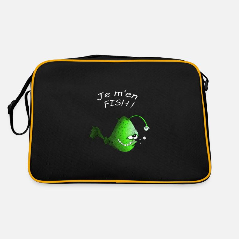 Je m'en FISH tshirt humour poisson fish Sac Retro