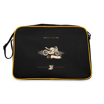 Salt Flats - Motorcycle - Retro Tasche - Schwarz/Gold - Hinten