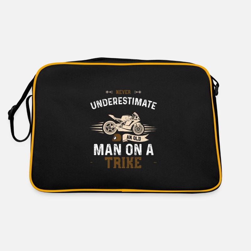 Never Underestimate An Old Man O... Retro Tasche