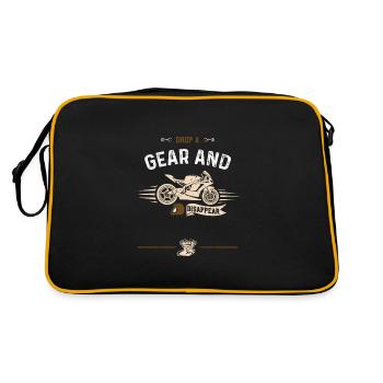 Drop A Gear And Disappear - Retro Bag - black/gold - Back