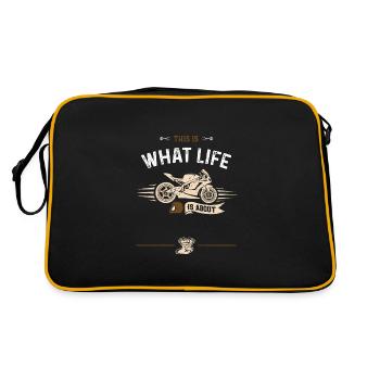 Voilà ce qu’est la vie - Sac Retro - noir/or - Dos