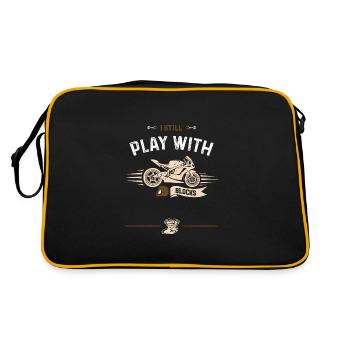 I Still Play With Blocks - Retro Tasche - Schwarz/Gold - Hinten