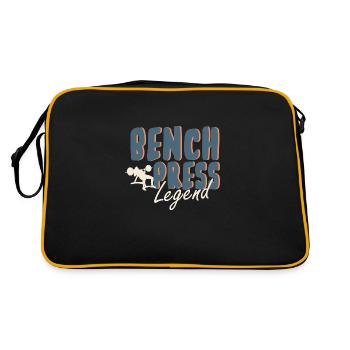 Benchpress Legend Powerlifter Fitnesstraining und - Retro Tasche - Schwarz/Gold - Hinten