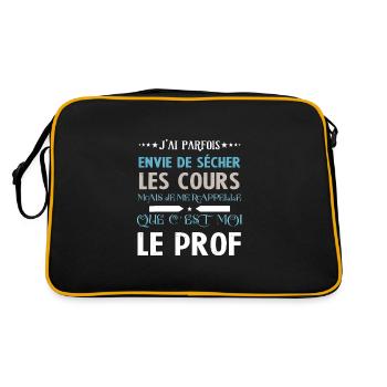 Prof Meilleur Professeur - Sac Retro - noir/or - Dos