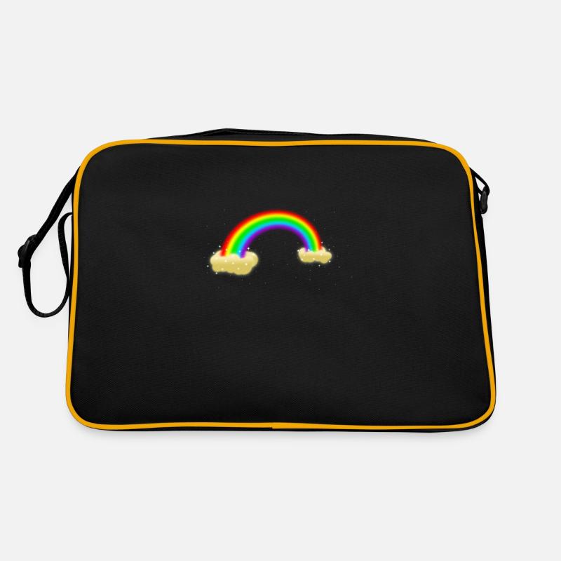 Rainbow - Retro Tasche - Schwarz/Gold