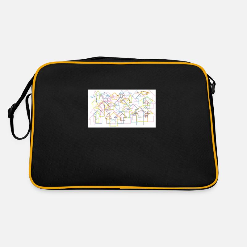 Häuser Paint Retro Tasche