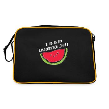 Pastèque Fruits d'été Melon tropical - Sac Retro - noir/or - Dos