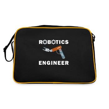 Hobbyingenieur Elektroarbeiter Robotik - Retro Tasche - Schwarz/Gold - Hinten