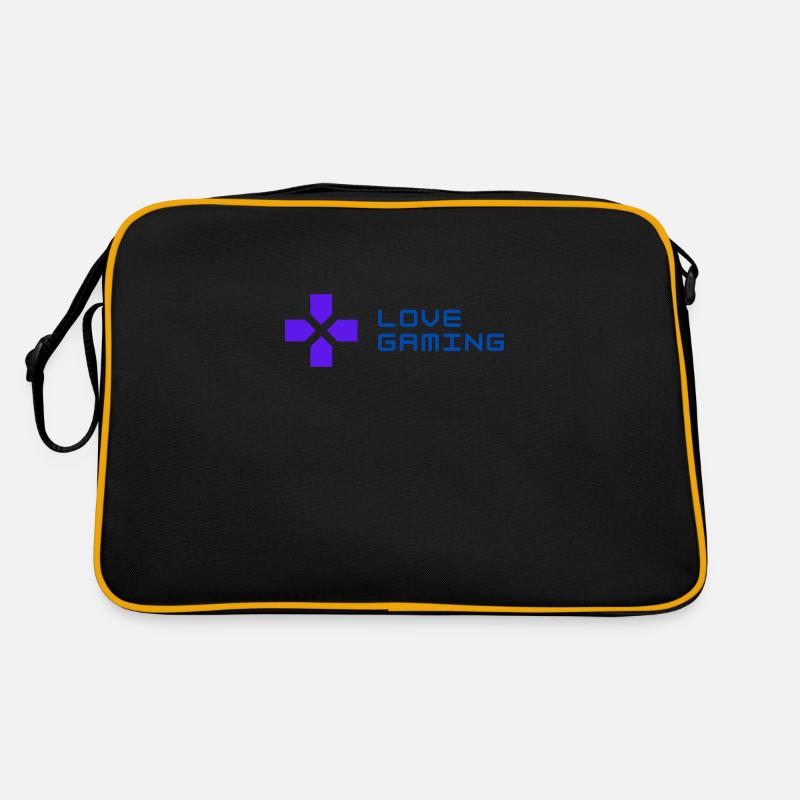 LIEBE GAMING - Retro Tasche - Schwarz/Gold