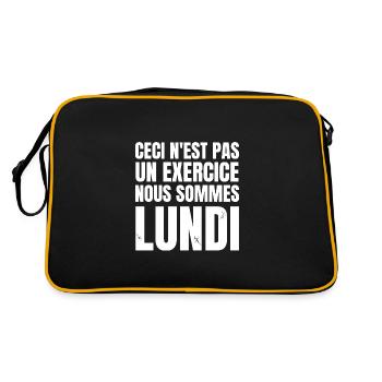 nous sommes lundi - Sac Retro - noir/or - Dos