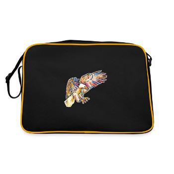 Adler - Retro Tasche - Schwarz/Gold - Hinten
