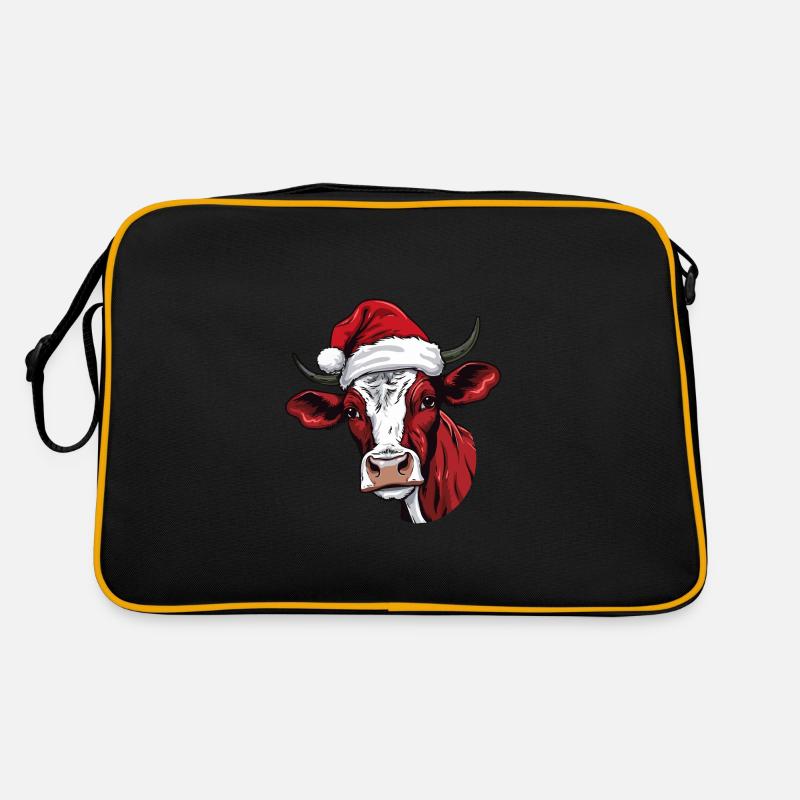Tête d’animal de Noël de vache Sac Retro