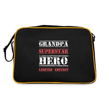 Meilleure citation de grand-père étoile - Sac Retro - noir/or - Dos