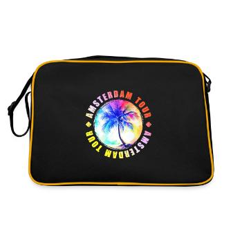 Visite d’Amsterdam colorée - Sac Retro - noir/or - Dos